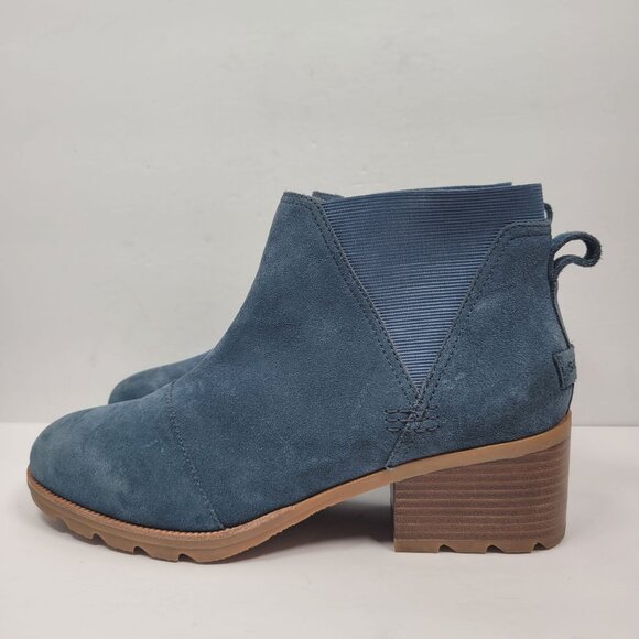 Sorel Cate Chelsea Women's Blue Ankle Boots NL4311-405 US Size 12 - Picture 2 of 9